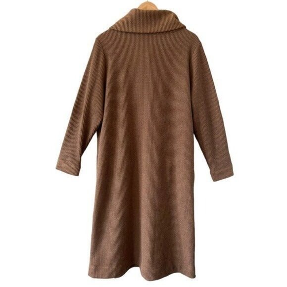 SOFT SURROUNDINGS Caline Mother Of Pearl Button Down Cardigan Brown Size L NEW - Picture 4 of 6